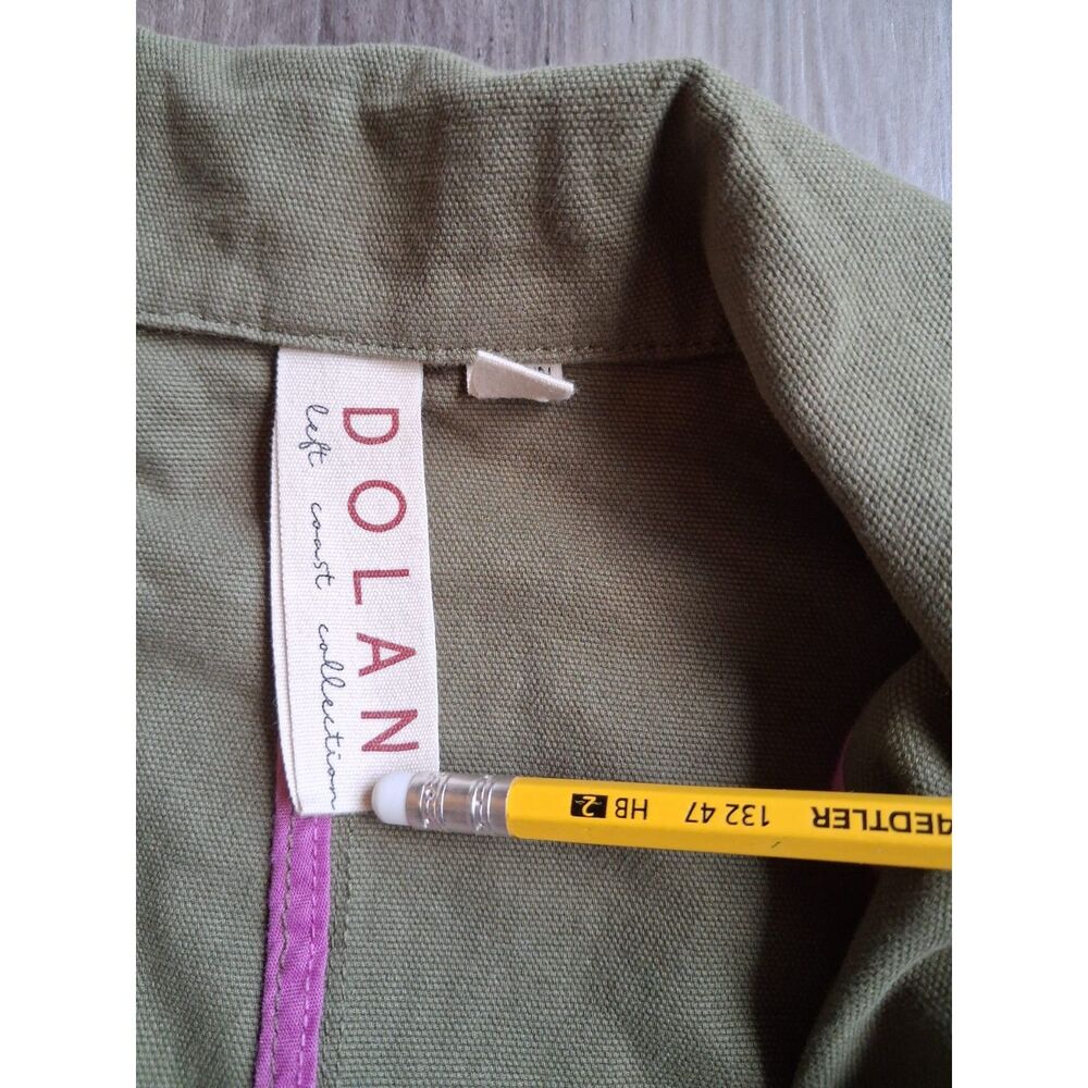 Anthropologie Dolan Embroidered Utility Jacket Green Oversized Small - Picture 10 of 11